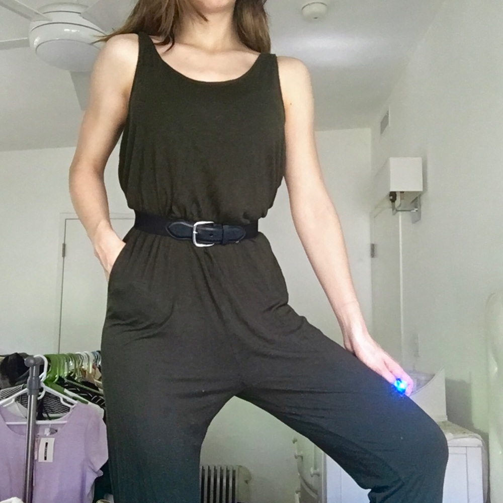 H&M Divided olive green Jumpsuit with pockets